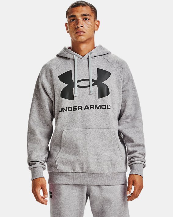 Sudadera con capucha tejido Fleece UA Rival Big Logo para hombre | Under Armour